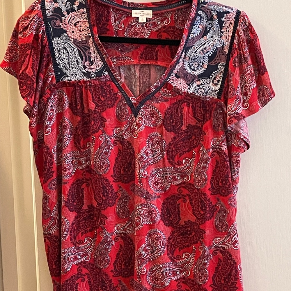 Boho Short Sleeved Top, L